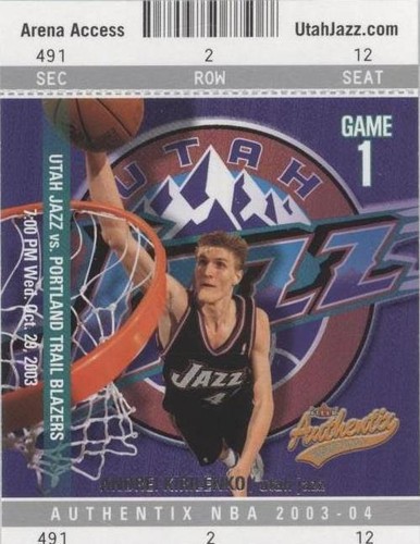 2003-04 Fleer Authentix - Andrei Kirilenko #4