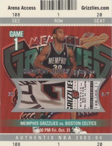 2003-04 Fleer Authentix - Dahntay Jones #108