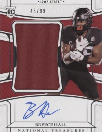 2022 Panini National Treasures Collegiate Breece Hall #62