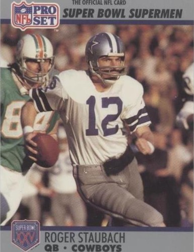 1990 Pro Set Football Super Bowl MVP #6 Roger Staubach
