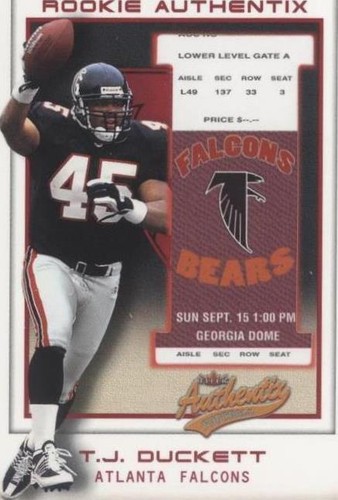 2002 Fleer Authentix T.J. Duckett #112