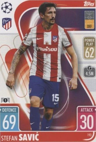 2021-22 Topps Match Attax UCL Stefan Savic #193