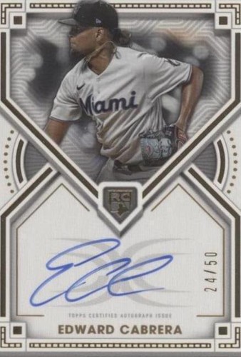2022 Topps Definitive Collection - Edward Cabrera #DRA-ECA
