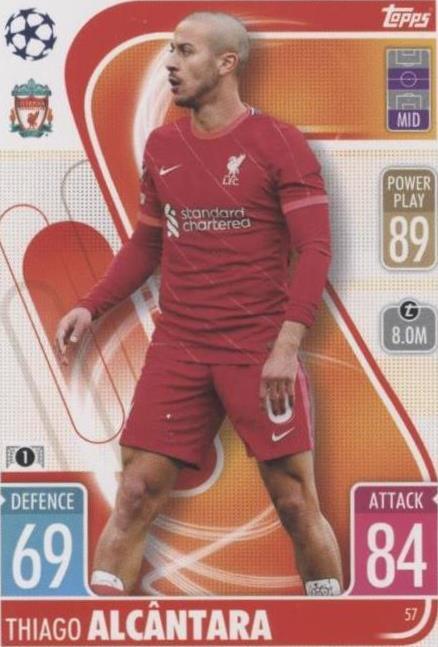 2021-22 Topps Match Attax UCL Thiago Alcântara #57