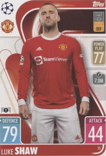 2021-22 Topps Match Attax UCL Luke Shaw #35