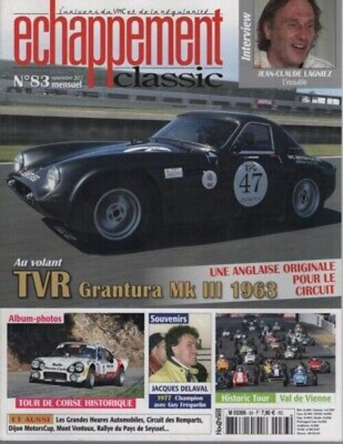 Echappement Classic 83 Tvr Grantura 63 Tour De Corse Historique Jacques Delaval