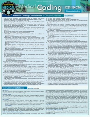 Medical Coding ICD-10-CM: A Quickstudy Laminated Reference Guide (Poster)