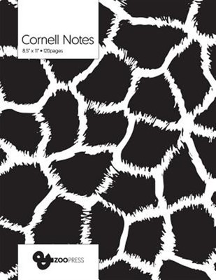Cornell Notes: B&W Giraffe Pattern Cover - Best Note Taking System for Studen...
