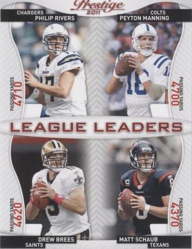 2011 Panini Prestige Drew Brees Matt Schaub Peyton Manning #16