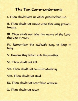 Posters Prints Pictures Ten Commandments Vatican