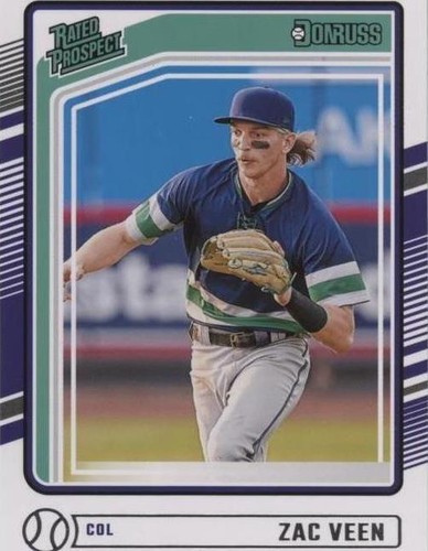 ZAC VEEN Rockies 2024 Donruss Baseball Signature Series