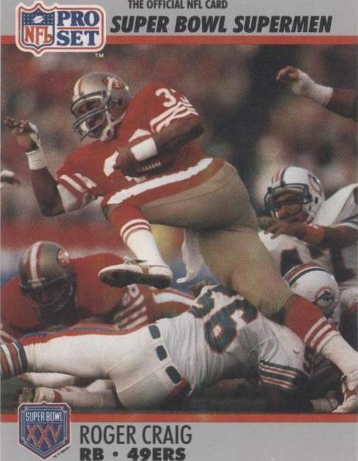 Juego profesional Super Bowl 1990 XXV aniversario de plata Roger Craig #39