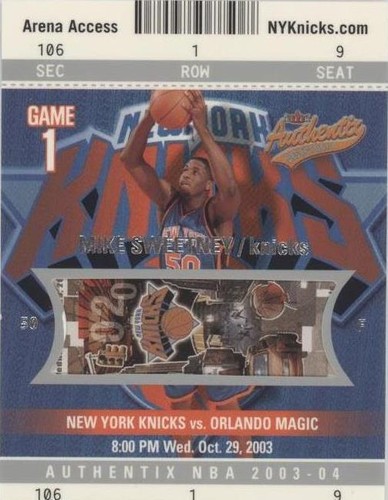 2003-04 Fleer Authentix - Mike Sweetney #106