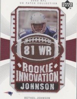 2003 Upper Deck UD Patch Collection Bethel Johnson #145