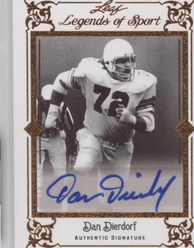 2012 Leaf Legends of Sport Dan Dierdorf #BA-DD1