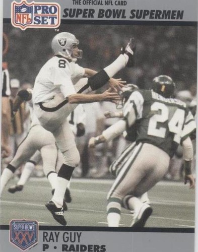 1990 Pro Set Super Bowl XXV Silver Anniversary Ray Guy #116