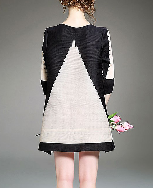 Pre-owned Alaroo Women's European Color Block Shift Dress One Size Free Shipping In Multicolor