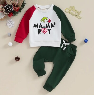 NEW Grinch Who Stole Christmas Mama's Boy Outfit Set