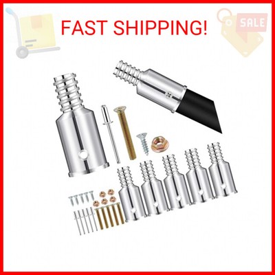 6Pcs Threaded Tip Replacement, Ultra Threaded Tip Repair Kit, Metal Broom Handle