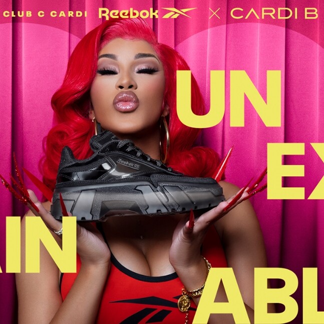 Pre-owned Reebok Club C X Cardi B Authentic Us 59 Women's Shoes - H01009 Expeditedship In Black