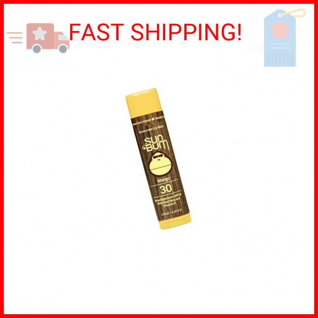 Sun Bum SPF 30 Sunscreen Lip Balm | Vegan Mango Flavor .15oz