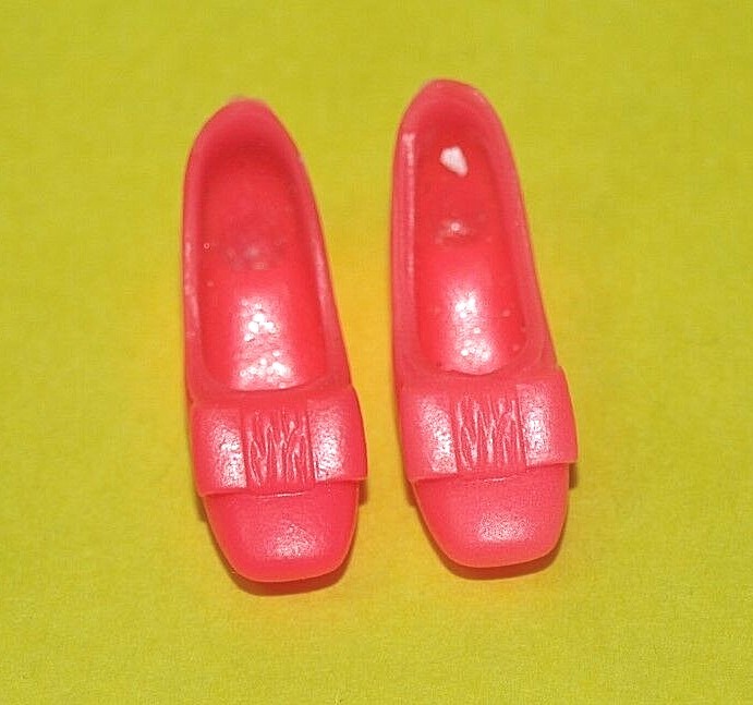 Vintage Barbie Francie Doll HOT PINK Squishy Bow JAPAN Shoes, PERFECT COMPLETERS
