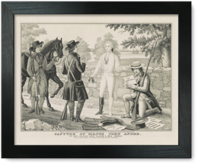 Framed Print: Capture Of Major John Andre By John Paulding, David Williams And