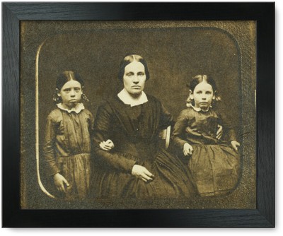Framed Print: Mrs. John Brown & Two Of Her Children, circa 1890