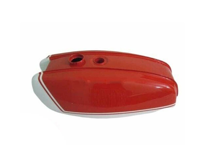 BSA A65 Thunderbolt Lightning Orange White Painted Gas Petrol Tank 1970' 
