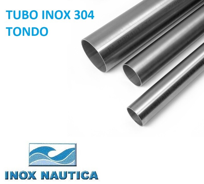 Tubo Tondo In Acciaio Inox Aisi 304 Barra 1mt Da 6 A 88,9 Mm Misure In Pollici