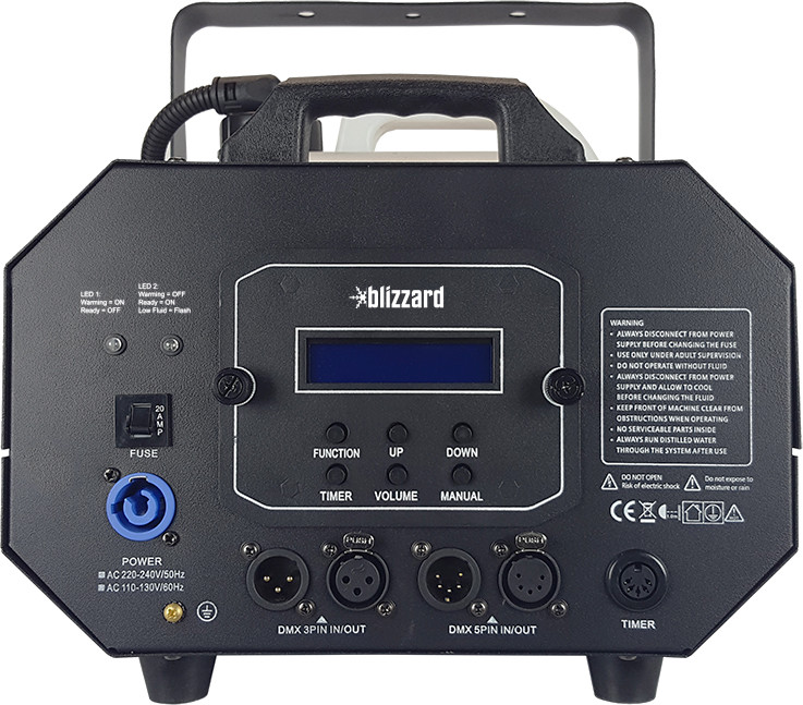 Blizzard AtmosFEAR 221b /1500 watt fog machine with 6x3 watt RGB LEDs MAKE OFFER