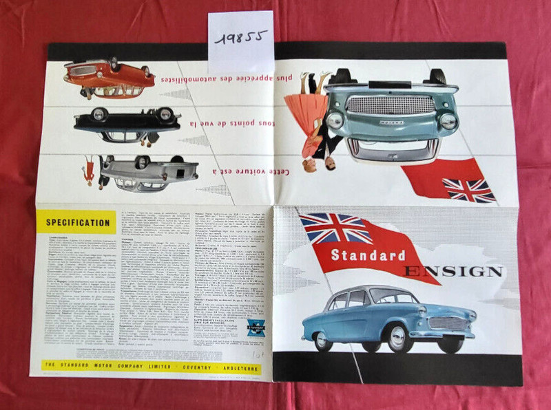 N°19855  /  Standard  Ensign / DéPliant Couleur En FrançAis  11-1957