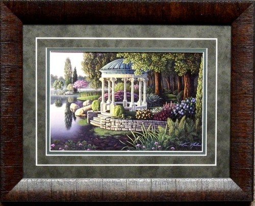 Kim Norlien The Shelter Pond Floral Print-Framed  19 x 15
