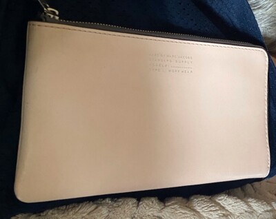 Marc Jacobs Leather Clutch Wristlet Wallet Beautiful Natural Color