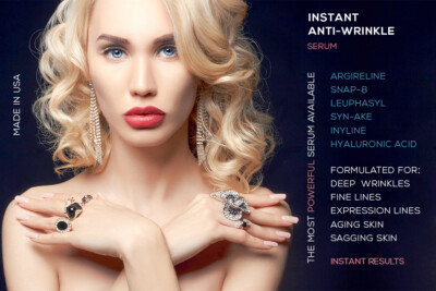 Instant Anti-Wrinkle Serum With 5 Peptides  INSTANT RESULTS GUARANTEED 