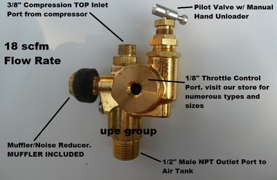 GAS Air Compressor Pilot check valve unloader valve combo 95-125  NSG15