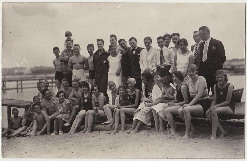 Original 1930er Jahre Bademode, Badeanzug, Sportlerinnen