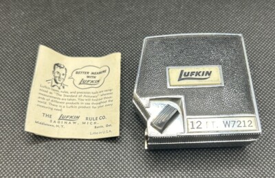Vintage Lufkin 12 Foot Measuring Tape W7312 Original Instructions