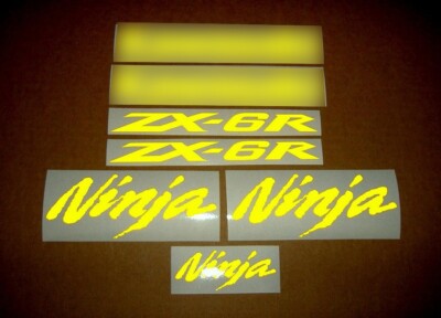 Stickers for Kawasaki ZX-6R ninja decal kit ZX6R 600 light reflective yellow 636