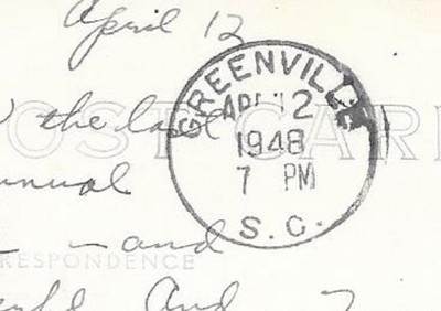 Greenville SC RPPC Bob Jones University Administration Building  Postcard #s983