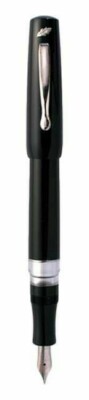 Stipula Vedo Onyx Black Cartridge/Converter Fountain Pen Iridium F Pt New In Box