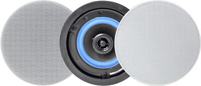Herdio 4'' Flush Mount Wall Bluetooth Ceiling Speakers Kitchen Bedroom Speakers
