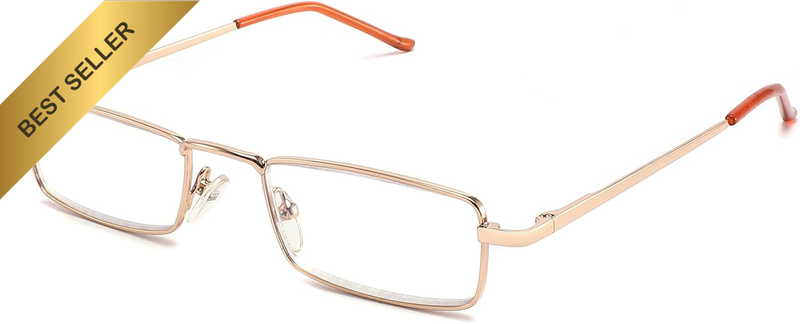 Reading Glasses for Men Women, Blue Light Blocking Glasses, Spring Hinge, Metal,