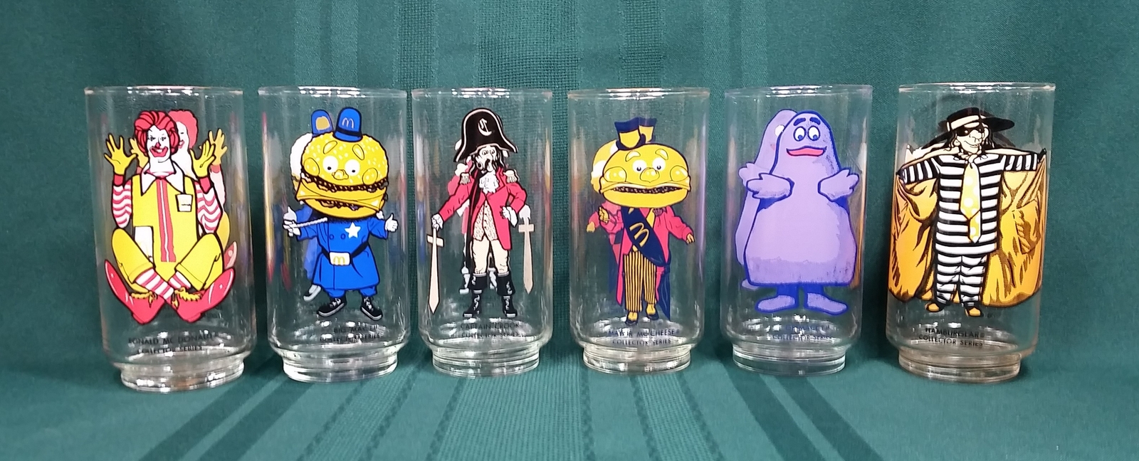 1977年　マクドナルドランド　グラス　コンプリートセット　12本 1977 McDonald's Collector Series Glasses Vintage Complete