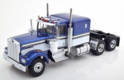 Road Kings RK180123 Kenworth W900 Truck Prime Mover Blue Metallic / White 1:18
