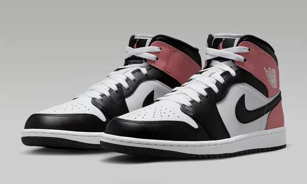 ◆Nike◆ Air Jordan 1 Mid Men's Shoes DQ8426-100 Nike Air Jordan 1 Mid White Black Rust Pink DQ8426-100 Men's