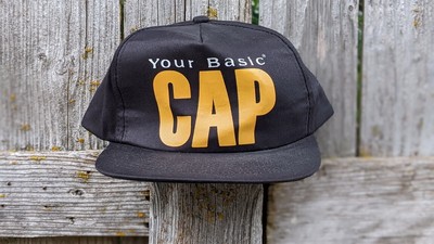 trucker hat ''Your Basic CAP'' cigarette vtg deadstock Habitat Industries / Taiwan