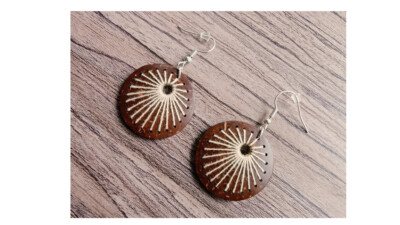 Womens Coconut Earrings Coconut Shell Earrings Coconut Shell Hoop Earrings Handm