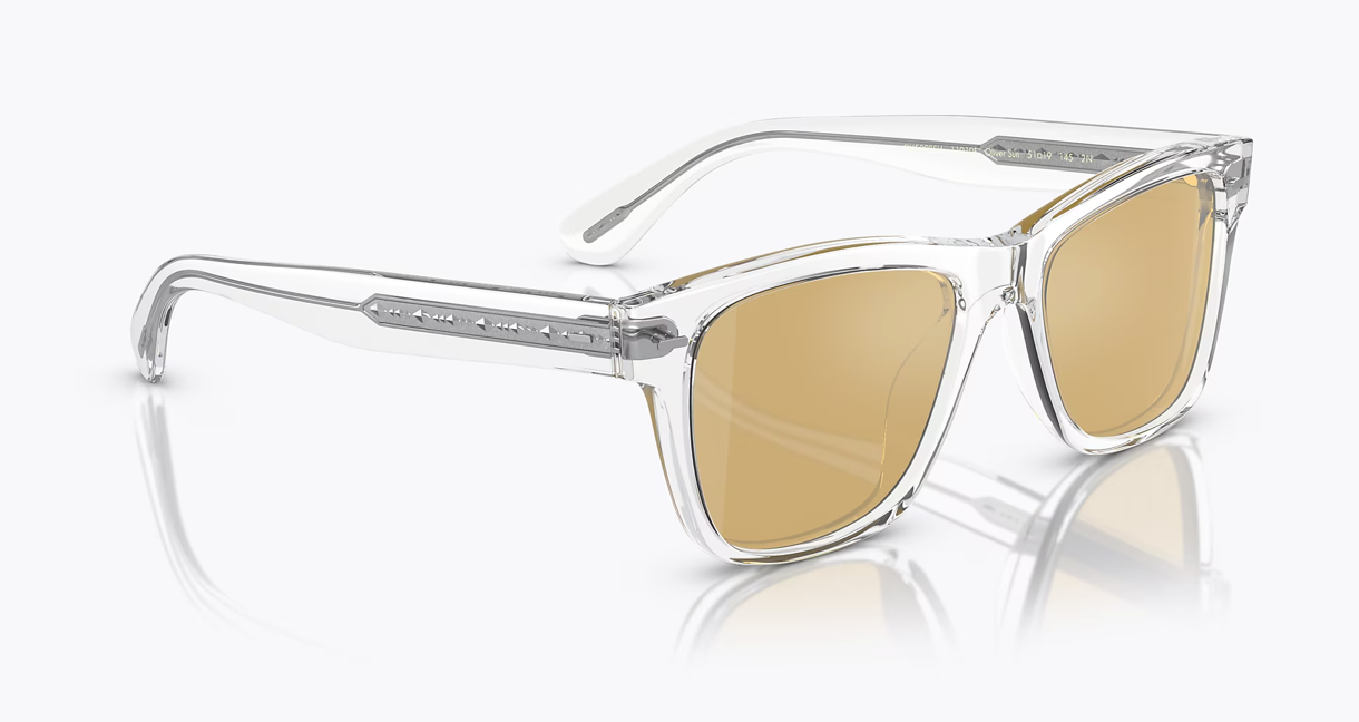 Pre-owned Oliver Peoples Oliver Sun Limited Edition 54mm In Crystal/ Yellow Msrp$584 Iver