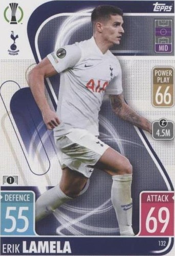 2021-22 Topps Match Attax UCL Erik Lamela #132